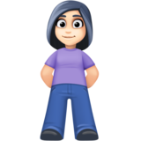 女性站立：浅肤色emoji素材一 160x160像素