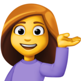 单手举起的女人emoji素材一 160x160像素