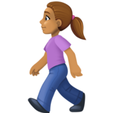 行走的女人:中等肤色emoji素材一 160x160像素