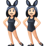 有兔子耳朵聚会的女人,1-2型emoji素材一 160x160像素