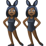 有兔子耳朵聚会的女人,6型emoji素材一 160x160像素