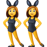 有兔子耳朵的女人emoji素材一 160x160像素