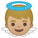 小天使:中等浅肤色emoji素材一 160x160像素