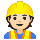 施工人员:浅肤色emoji素材一 160x160像素
