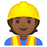 施工人员:中黑肤色emoji素材一 160x160像素