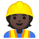 施工人员:深色肤色emoji素材一 160x160像素
