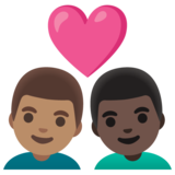 情侣: 男人男人中等肤色较深肤色emoji素材一 160x160像素