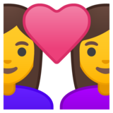 情侣:女人,女人emoji素材一 160x160像素