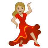 女子舞蹈:中浅肤色emoji素材一 160x160像素