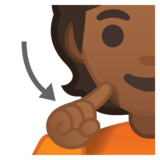 聋人:中黑肤色emoji素材一 160x160像素