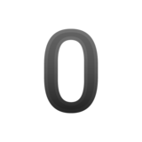 数字0emoji素材一 160x160像素