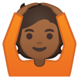 做“好”手势的人:中等深色肤色emoji素材一 160x160像素