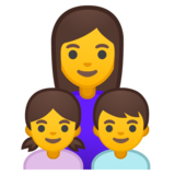 家庭:女人,女孩,男孩emoji素材一 160x160像素