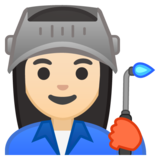 工厂女人:浅肤色emoji素材一 160x160像素