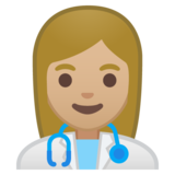 女保健员:中浅肤色emoji素材一 160x160像素
