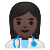 女保健员:深色肤色emoji素材一 160x160像素