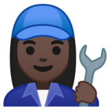 女机械工:深色肤色emoji素材一 160x160像素