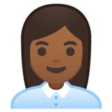 女上班族:中黑肤色emoji素材一 160x160像素
