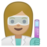 女科学家:中浅肤色emoji素材一 160x160像素