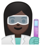 女科学家:深色肤色emoji素材一 160x160像素
