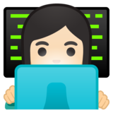 女工程师:浅肤色emoji素材一 160x160像素