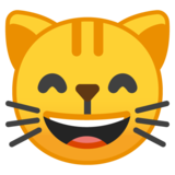 笑眯眯的猫emoji素材一 160x160像素