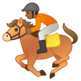 赛马:中等深色肤色emoji素材一 160x160像素