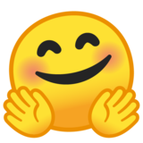 紧抱的脸emoji素材一 160x160像素