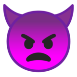 生气的小怪物脸emoji素材一 160x160像素