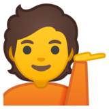 单手举起的人emoji素材一 160x160像素