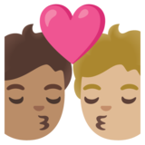 亲吻: 成人成人中等肤色中等-浅肤色emoji素材一 160x160像素