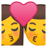 吻:女人,男人emoji素材一 160x160像素