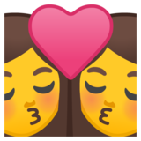 吻:女人,女人emoji素材一 160x160像素