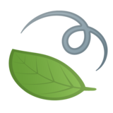 树叶在风中飘动emoji素材一 160x160像素