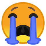 大哭的脸emoji素材一 160x160像素