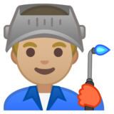 工厂男人:中浅肤色emoji素材一 160x160像素