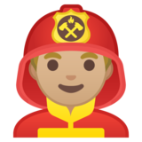 男消防员:中浅肤色emoji素材一 160x160像素