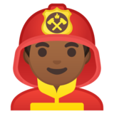男消防员:中黑肤色emoji素材一 160x160像素