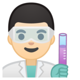 男科学家:浅肤色emoji素材一 160x160像素
