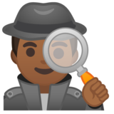 男侦探:中黑肤色emoji素材一 160x160像素