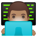 男技术员:中等肤色emoji素材一 160x160像素