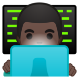 男技术员:深色肤色emoji素材一 160x160像素