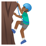 正在攀爬的人:中黑肤色emoji素材一 160x160像素