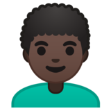 男士:深色肤色,卷发emoji素材一 160x160像素
