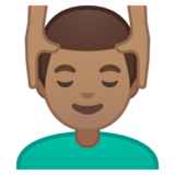 男士按摩:中等肤色emoji素材一 160x160像素