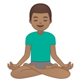打坐的男人:中等肤色emoji素材一 160x160像素