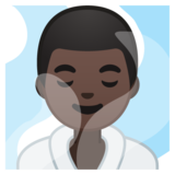 潮湿房间里的男人:深色肤色emoji素材一 160x160像素