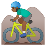山地自行车:中等深色肤色emoji素材一 160x160像素