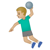 玩手球的男人:中浅肤色emoji素材一 160x160像素