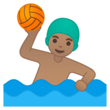 男子水球:中等肤色emoji素材一 160x160像素